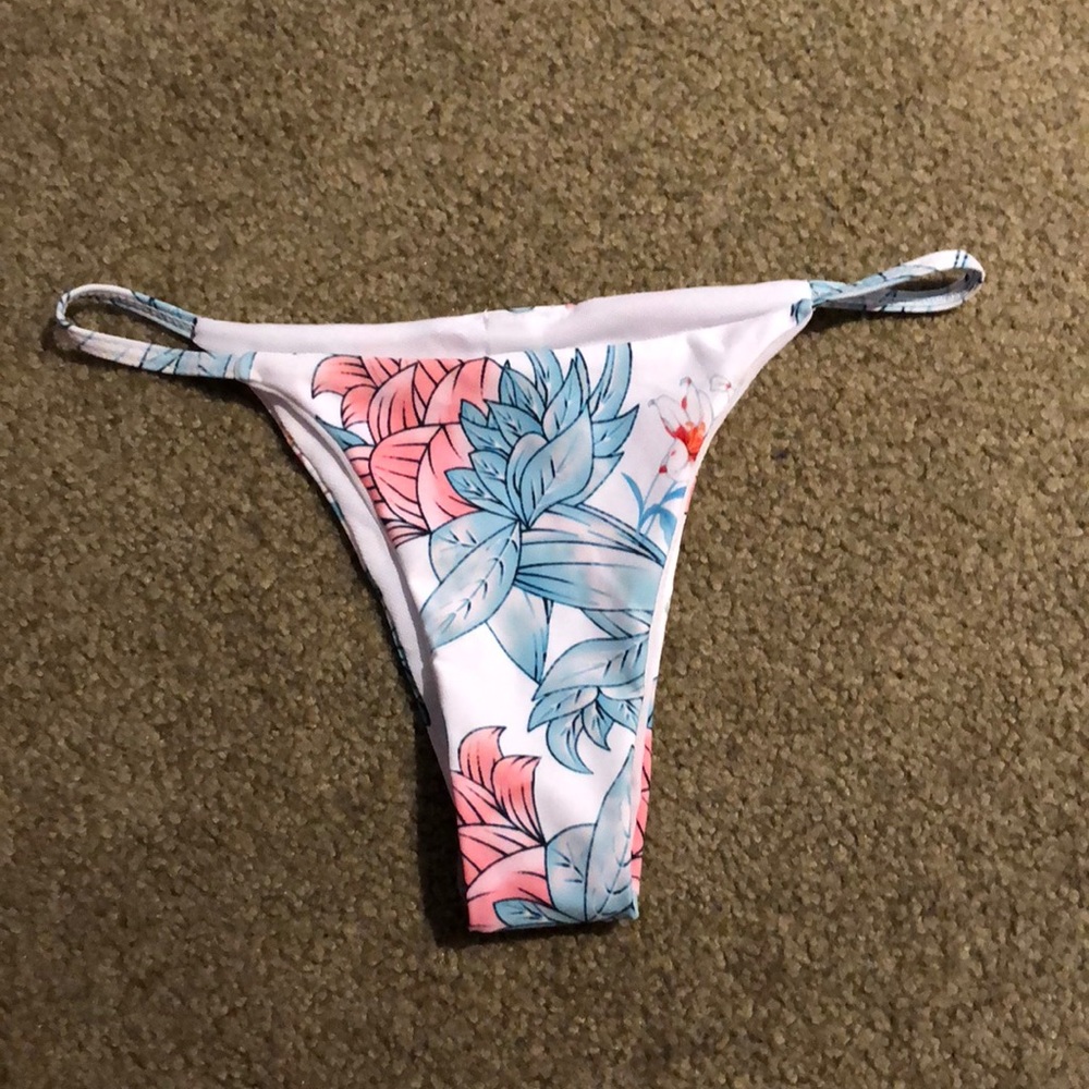 floral cheeky bikini bottom